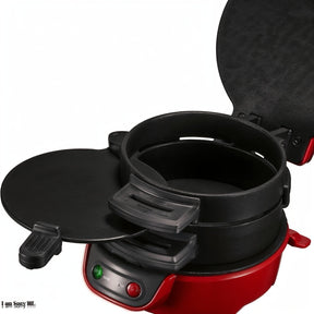 Electric Burger & Sandwich Maker – 3-in-1 Grill, Toaster & Panini Press (600W, Nonstick, Red)