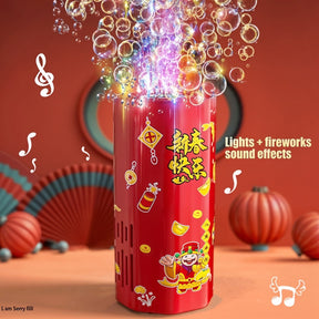 Electric Bubble Blower with Firecracker Sound & Lights – Party Fun