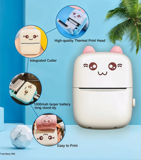 Pocket Inkless Mini Printer - Thermal Portable Bluetooth Wireless Mini Printer