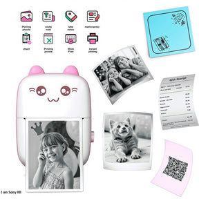 Pocket Inkless Mini Printer - Thermal Portable Bluetooth Wireless Mini Printer