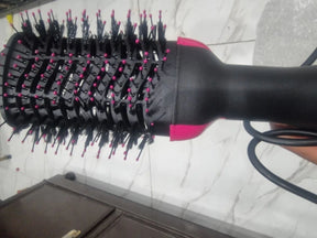 Electric 3 in 1 Hot Air Brush – Hair Dryer, Straightener & Curler Brush (Ceramic Coated)